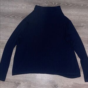 Navy Blue Turtleneck light loose thin top